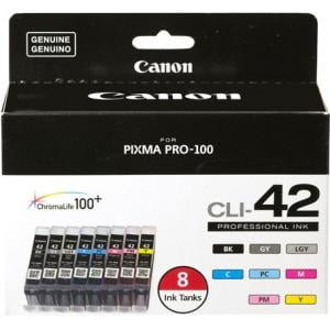 LCL Compatible Ink Cartridge Replacement for Canon CLI42 CLI-42 Y CLI-42Y Pro-100 Pro-100S 2-Pack Yellow 